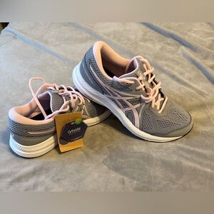 ASICS Women's Size 11 Gel-Contend 7 Running Athletic Shoes Gray and Pink NWOB